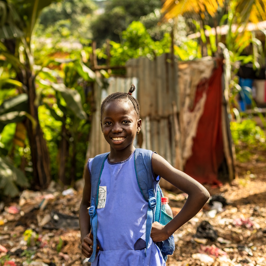 Sallay was forced to leave home to go live with her Auntie when she was just seven years old, moving over 350 kilometers away for a chance to go to school.